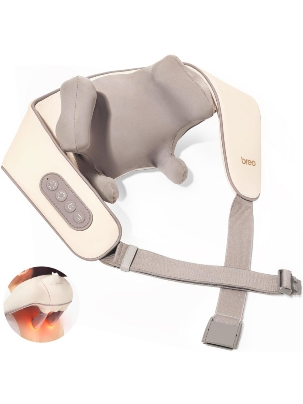 Breo N5 Mini Massager with Heat Electric Neck Shoulder and Leg Deep Massager